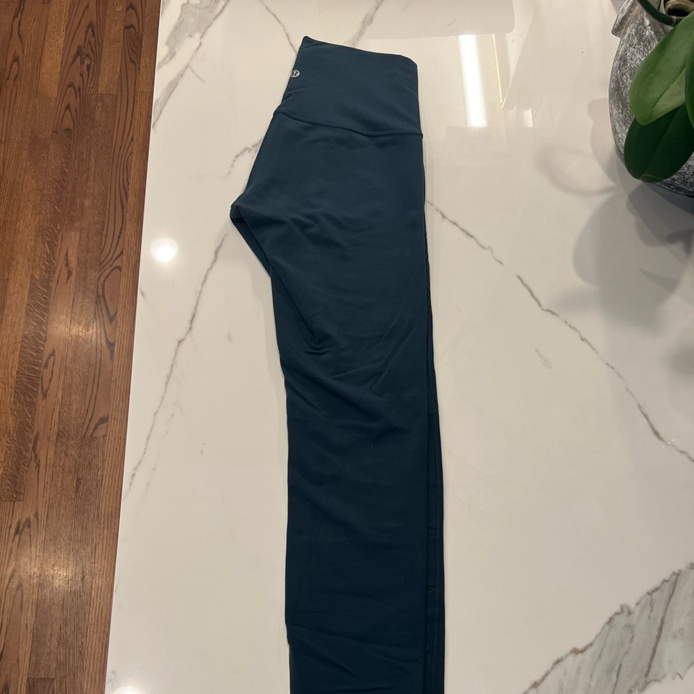 Dark teal size 6 Lululemon mesh leggings